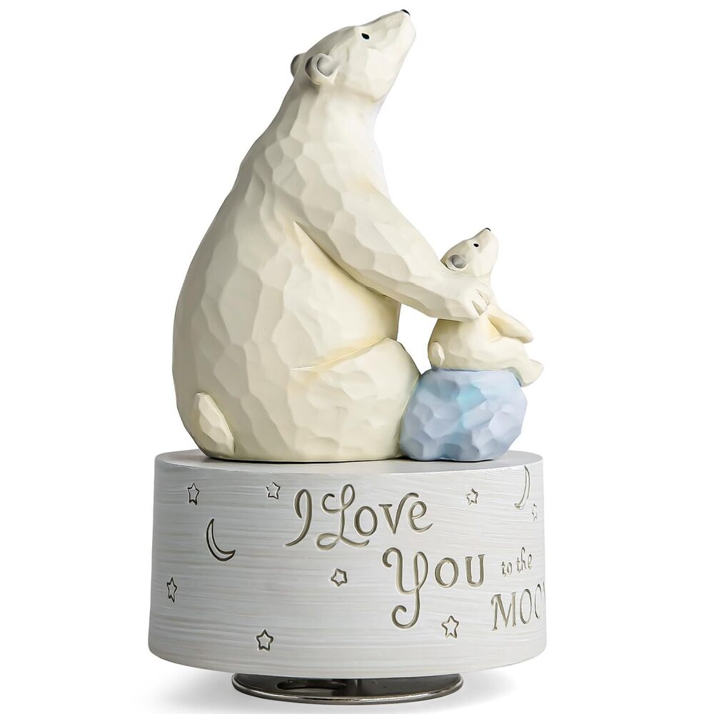 8386 Polar Bear Music Box Figurine, Birthday Gifts for Daughter Son Mom Dad